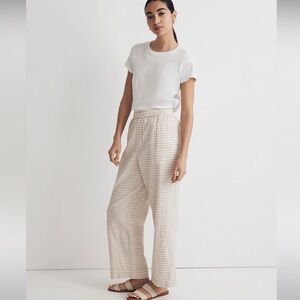 Madewell Gingham Elastic Waist Pants